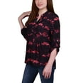 thumbnail image 3 of NY Collection Womens Petites Tie-Dye Pintuck Blouse, 3 of 3
