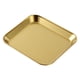 thumbnail image 2 of 1pc de acero inoxidable forma cuadrada placa de almacenamiento placa de postre bandeja de filete (dorado), 2 of 5