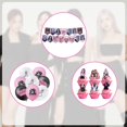 thumbnail image 4 of 102 piezas de decoraciones de cumpleaños de color negro y rosa, suministros para fiestas de niñas de color negro y rosa, incluyen pancarta de cumpleaños, adorno para pastel, adornos para magdalen, 4 of 5