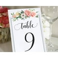 thumbnail image 4 of Darling Souvenir Calligraphie 1-20 Numéros de Table Florale Cartes de Table de Décoration de Réception de Mariage (5x7 Pouces), 4 of 9