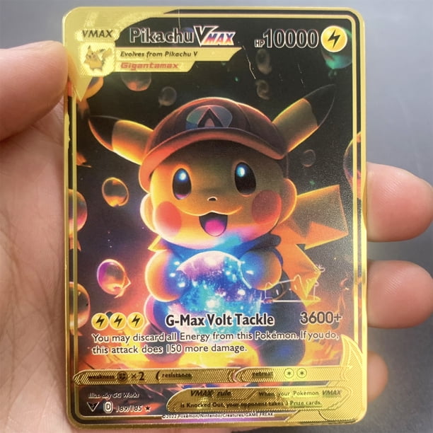 Metal Cards English Anime Pikachu Charizard Arceus Mewtwo Blastoise Vmax GX V Letters Game Collection Card Kid Toy Gifts