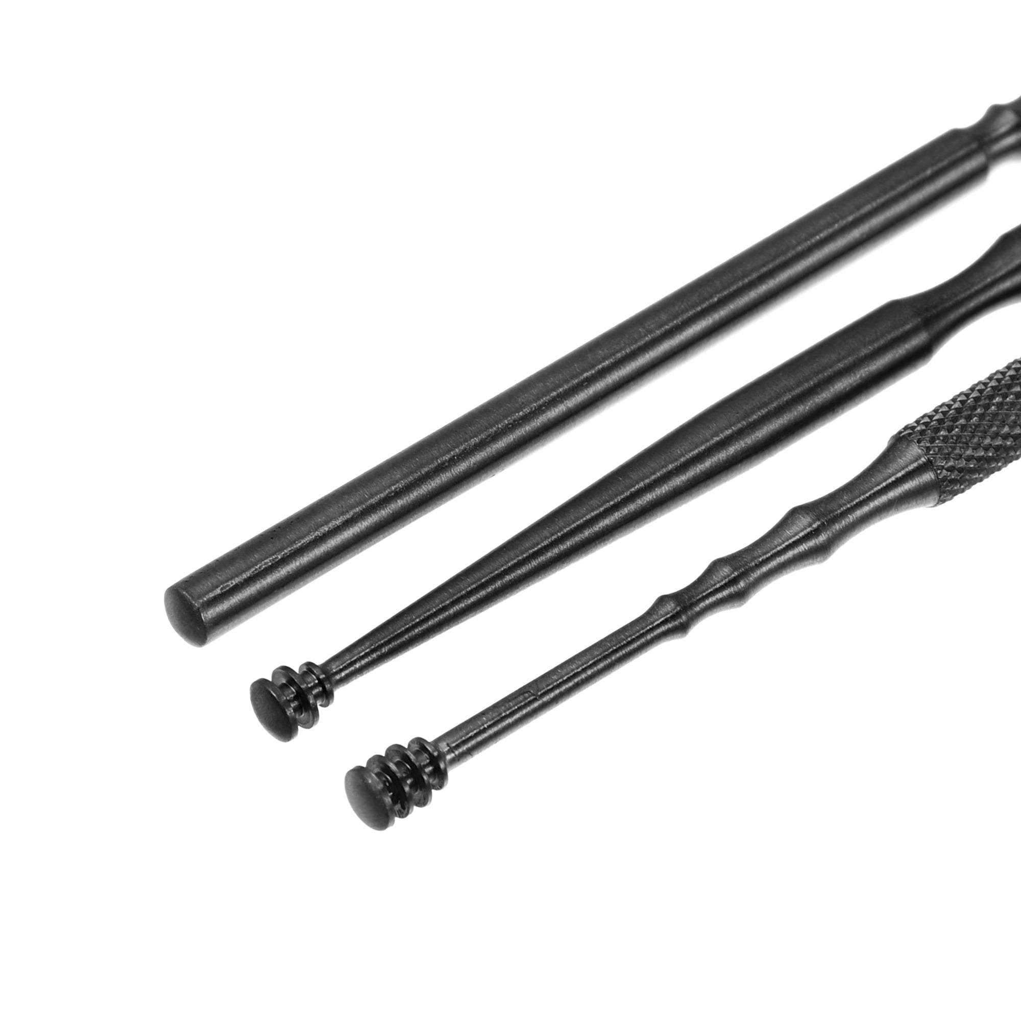 Unique Bargains 6 Pcs Stainless Steel Ear Cleansing Tool Set Anti-slip Ear Care Set Black