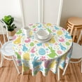 thumbnail image 3 of Cute Eggs Bunnies Round Table Cloth,Easter Flowers Tablecloths Waterproof Stain-Resistant Oil-Proof Wrinkle 60 Inch Table Cover Dinner Kitchen Decor, 3 of 6