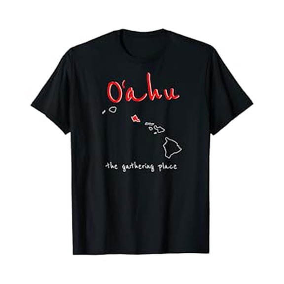 Oahu - The Gathering Place | Vintage Hawaii Vacation Gift T-Shirt