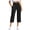 11A# Black, variant on Huankd Capri Pants For Women Wide Leg Yoga Pants Plus Size Petite Pants High Waisted Dress Pants Loose Dressy Casual Cropped Pants Stretchy Summer Tummy Control Leggings With Pocket Beige M 19"