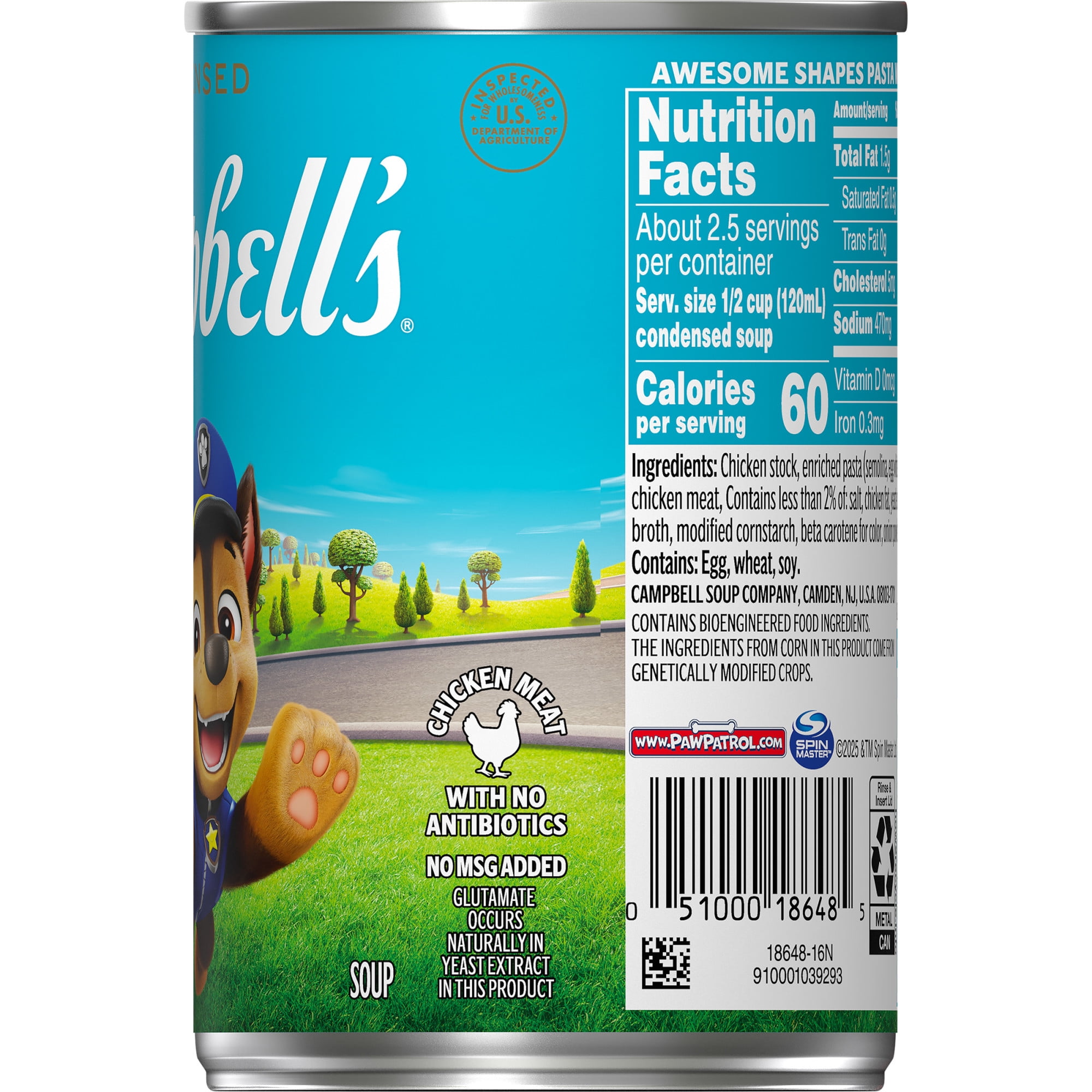 Campbell's Kids Soup, Paw Patrol Shapes Pasta with Chicken