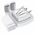thumbnail image 3 of FOCUSLINE 175 Piece Silver Dinnerware Set for 25 Guests- Square Plastic Plates with Diamond- Including Disposable 25 Dinner Plates, 25 Dessert Plates, 25 Napkins, 25 Cups, 25 Silverware Set, 3 of 4