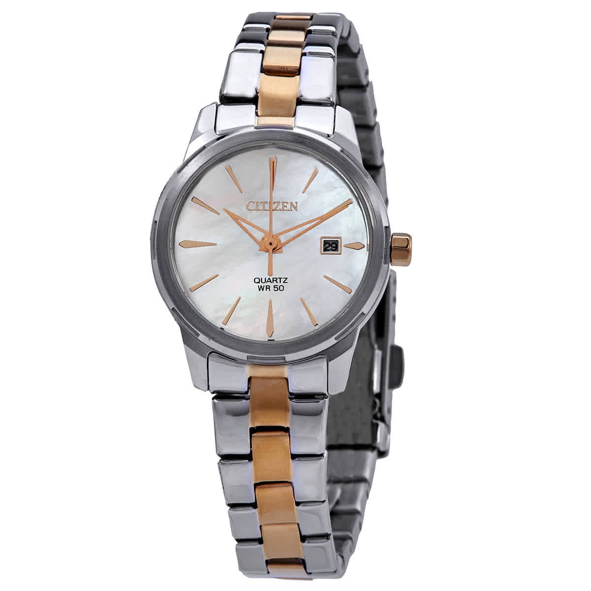 Women's Citizen Two Tone Steel Case Pearl Dial Watch EU6074-51D
