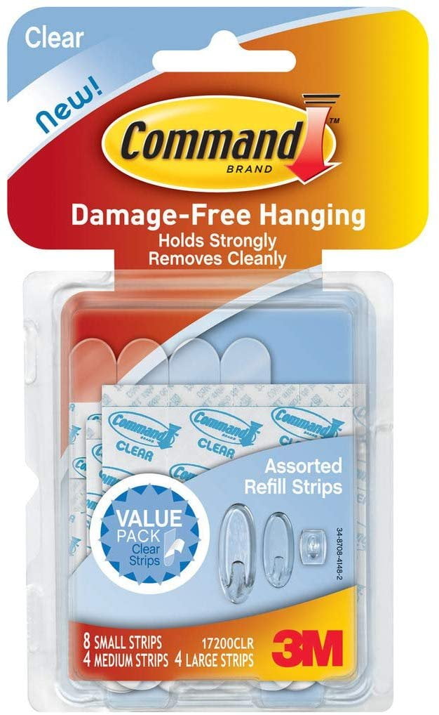 White Command 17200-ES General Purpose Adhesive Strips Asst One Size 