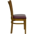 thumbnail image 5 of Emma + Oliver Vertical Slat Back Cherry Wood Chair, Burgundy Vinyl Seat, 5 of 7