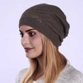 thumbnail image 3 of KDSJSXW Night Cap Thin Pleated Hollow Pullover Hat Men And Women Knitted Wool Warm Outdoor Cotton Casual Hip Hop Soft Lightweight Running Adult Dwarf Hat Hat Unisex Dreadlock Cap (Gray,One Size), 3 of 5