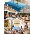 thumbnail image 5 of Sky Blue Ombre Table Cloth, Modern Abstract Art Ocean Oil Painting Waterproof Tablecloth for Square Tables, Reusable Washable Fabric Table Cover for Restaurant Kitchen Dining Tables 54"x54", 5 of 6