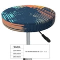 thumbnail image 4 of Fotbe Palm Trees Stool Covers Round,Waterproof Round Bar Stool Covers Bar Chair Covers Washable Stool Cushion Slipcover for 12-14 Inch Chair-, 4 of 7