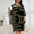 thumbnail image 2 of Gemini Facts Zodiac Sign Astrology Birthday Gift Sleepshirts For Sleeping Travels Loose Sleepdress Pajama Dress Soft Nightdress Sleepwear, 2 of 7