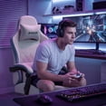thumbnail image 4 of Vyrox Reclining Gaming Chair with Footrest, Massage Lumbar Support, Breathable Technical Fabric, Ergonomic Video Game Chair with Headrest, Gray, 4 of 7