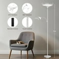thumbnail image 2 of Upgraded 2-Light Torchiere Floor Lamp - 34W Color Changing Standing Lamp with Remote, Rotatable Floor Reading Light, Modern Standing Light with for  Room  Office, White, 2 of 6