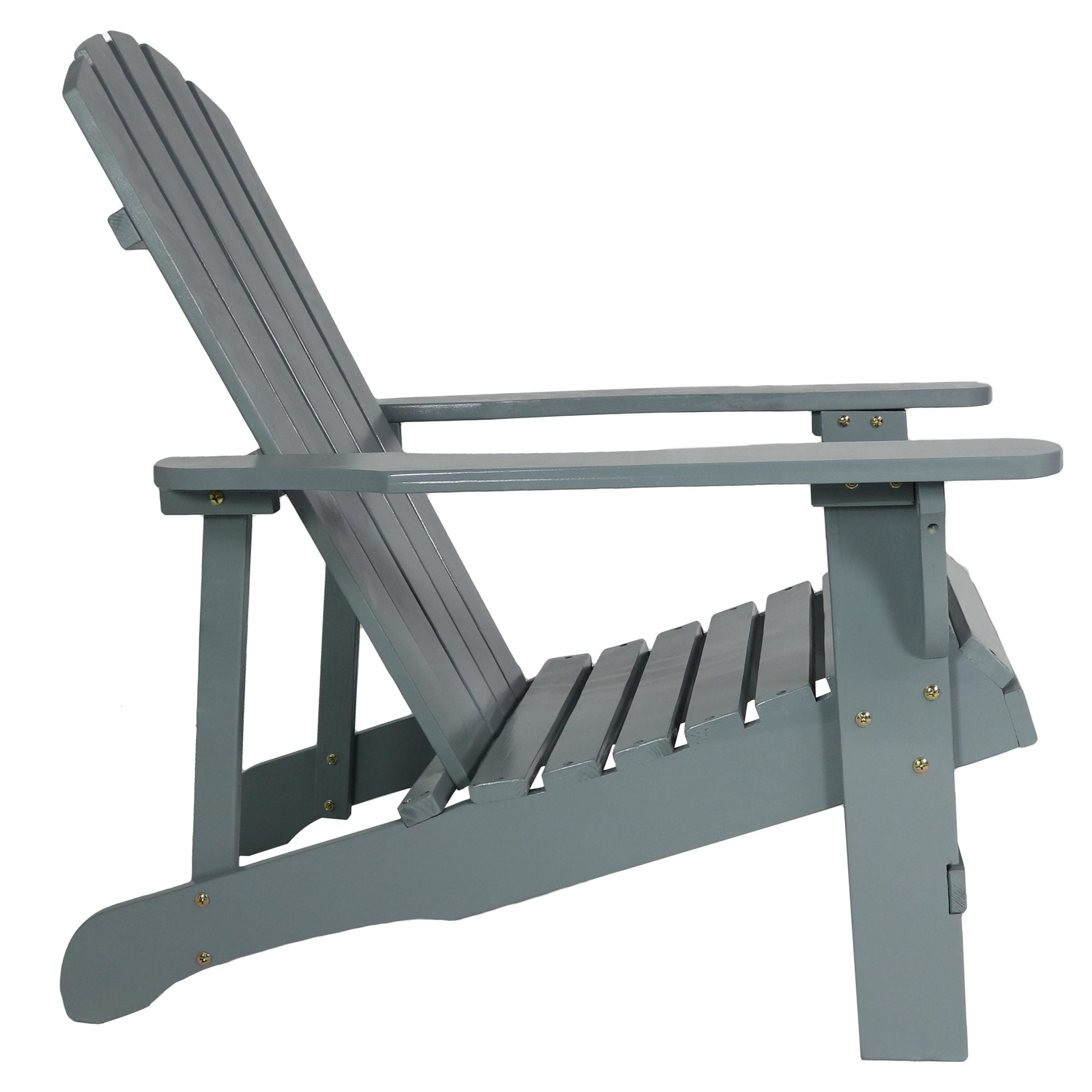 Sunnydaze Coastal Bliss Fir Adirondack Chair - Gray