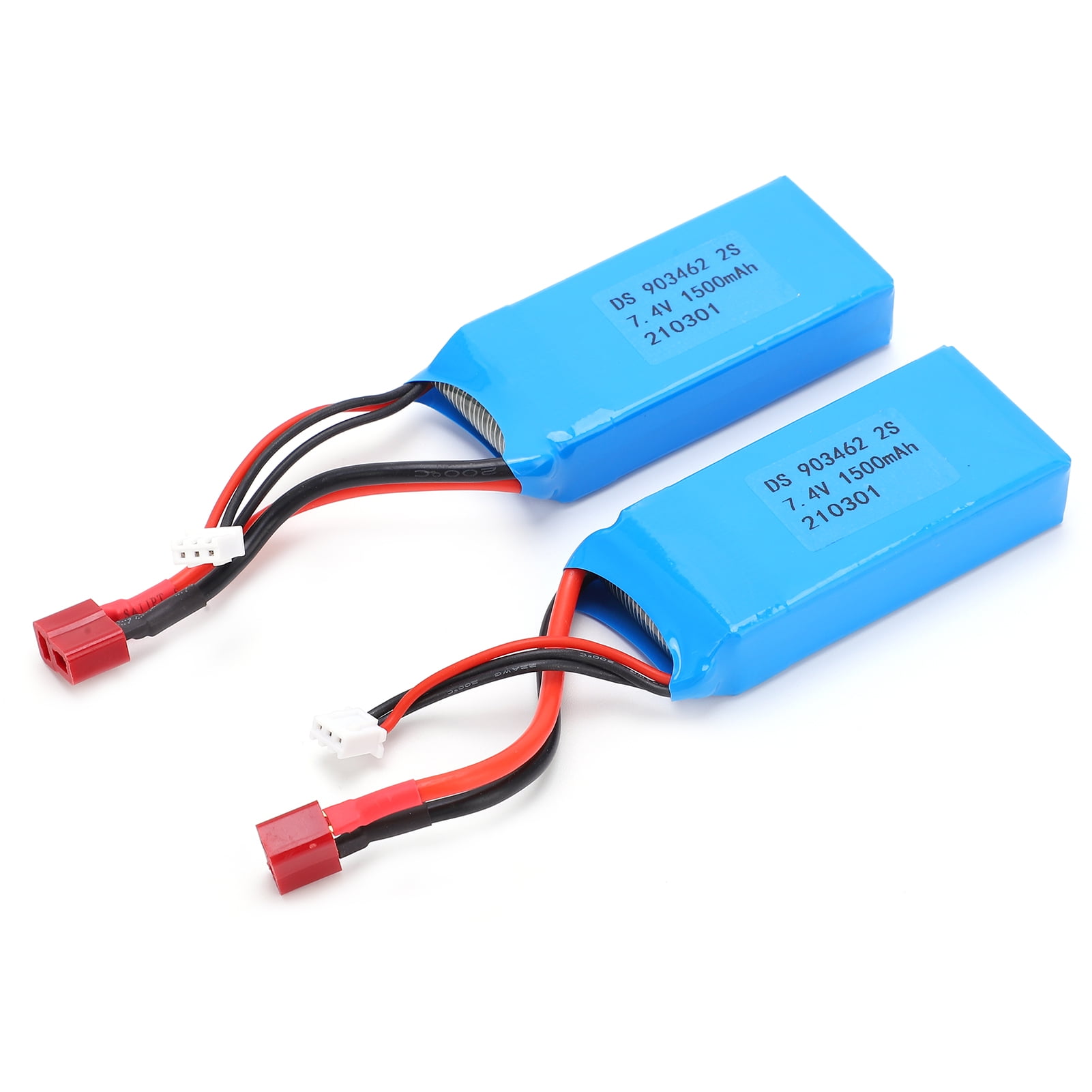 7.4V 1500mAh Lithium Batteries 15C T Plug Model Battery for RC Car Boat Aircraft Walmart