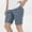 Blue, variant on AXXD Black Workout Shorts Men Summer Men's Faux Leather Shorts with Pocket Casual Pure Color Beach Cargo Shorts Clearance