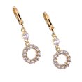 thumbnail image 4 of Women Zircon Earrings with Modern Minimalist Design Golden Alloy Color Suitable for Any Occasion 1 Pair, 4 of 5