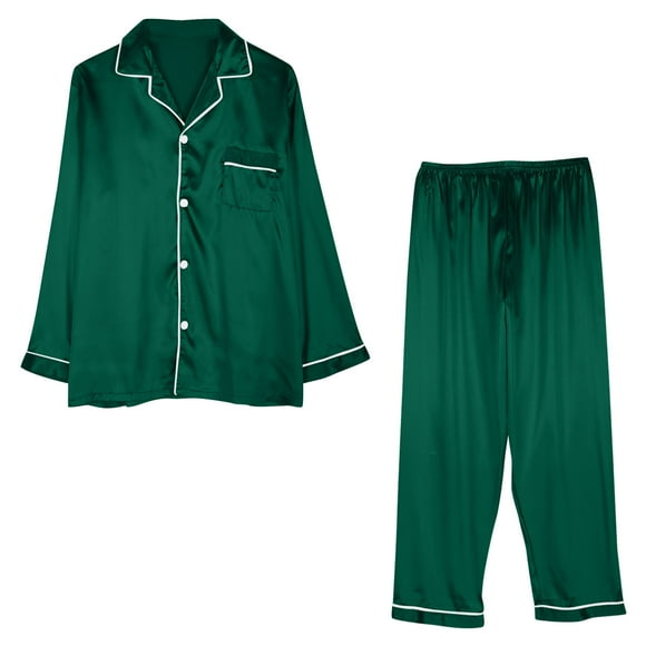 Birdeem Mens Pajama Sets Long Sleevesatin Silk Men Pajamas Long Sleeve Long Pants Pajama Set Nightshirt Casual Pijama Comfy Sleepwearsilk Pajama Pants for Men