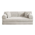 thumbnail image 4 of Leumius 78" Convertible Sleeper Sofa Bed,Folding Mattress Couch with Fixed-Shape Frame,Floor Sofa Lounge Couch for Living Room Bedroom,Light Camel, 4 of 8