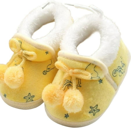 Lcxweerr Kids Anti-Skid Snow Boots 0-18M Infant Baby Baby Girls Winter Warm Shoes