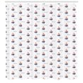 thumbnail image 3 of Sailboat Shower Curtain, Scandinavian Style Boat Illustration and Hand Drawn Waves, Fabric Bathroom Set with Hooks, 69W X 84L Inches Extra Long, Night Blue Blue Grey and Pale Peach, by Ambesonne, 3 of 3