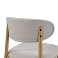 thumbnail image 5 of Christopher Knight Home Modern Upholstery Dining Side Chairs, Curved Back, Wood Frame, Natural+Beige, Set of 2, 5 of 9