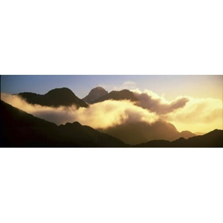 Fiordland National Park - Mount Pembroke Fiordland National Park New Zealand Canvas Art - Panoramic Images (18 x 6)
