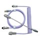 thumbnail image 3 of Pisexur Electronics - Cable USB C en espiral para teclado de juegos para hombre, cable RGB de doble funda para teclado mecánico con metal desmontable de 1,5 m, USB-C a USB-A, organizador de electróni, 3 of 7