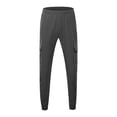 thumbnail image 3 of JIAYUE Men's Casual Pants Slim Fit Ankle-Tied Pocket Pure Color Joggers For Outdoor Sports Comfortable Sweatpants Breathable Bottoms For Men, 3 of 8