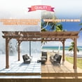thumbnail image 6 of VEIKOUS 12' X 16' Outdoor Cedar Wood Pergola Flat Roof W/ Grape Trellis for Patio, Garden, 6 of 12