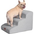 thumbnail image 1 of TEMOGU-Curved Dog Stairs Ramp for Small Dogs 15.7" H, 3-Step Dog Steps for Couch Sofa and Chair, Pet Stairs for Cats, Non-Slip Balanced Pet Steps Indoor, Light Grey, 1 of 4