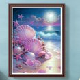 thumbnail image 1 of Cuadros Decorativos Kit de pintura por números DIY Seashell Oil Art Picture Craft Home Wall Decor (H1401) Wdftyju embutido en tela, 1 of 9