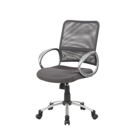 Back Guest Chair - Boss Office Products Mesh Back W/ Pewter Finish Guest Reception Waiting Room Chair, Multiple Colors