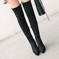 thumbnail image 6 of Boots for Women Clearance Deals! Verugu Sexy Fall Thigh High Heel Boots Over-the-Knee Boots Women's Comfortable Suede Warm Side Zipper Over The Knee High Heel High Boots Black 36, 6 of 6