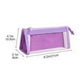 thumbnail image 3 of Under $1! GFHFHITJ Large Capacity Pencil Case Clear Mesh Pencil Pouch with Zipper Plastic Pencil Storage Bag Exam Special Portable Pencil Bag Stationery Bag(Purple), 3 of 6