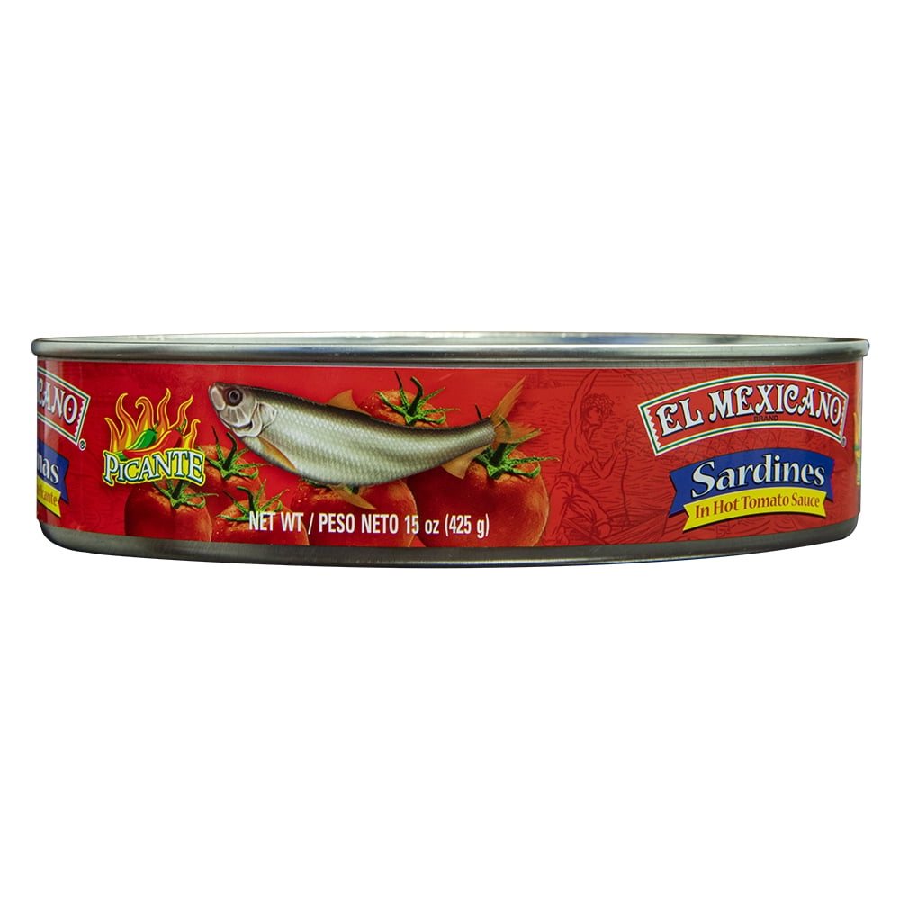(4 pack) El Mexicano Sardines Picante, Spicy Tomato Sauce, 15 oz Can
