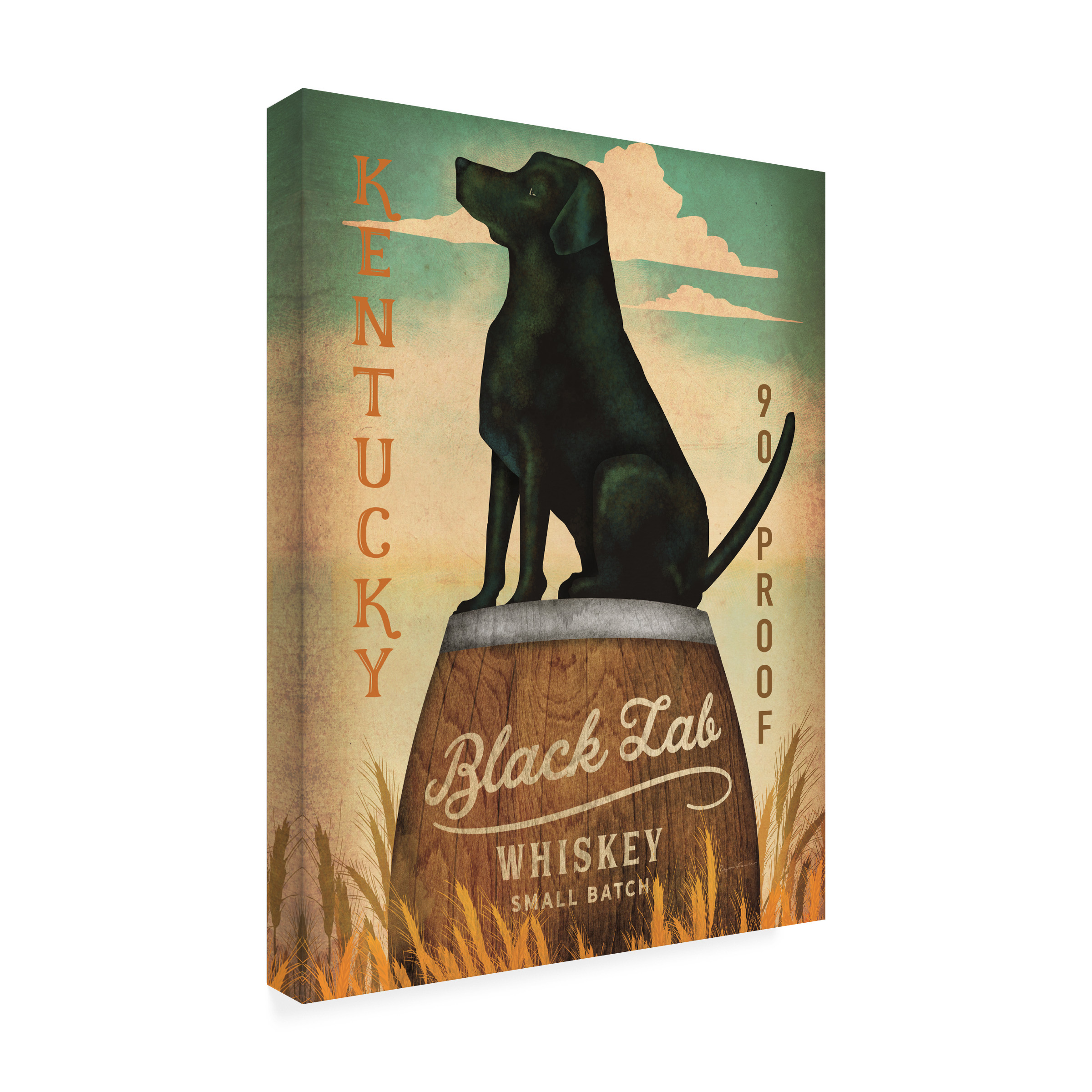 Trademark Fine Art 'Black Lab Whiskey Kentucky Crop' Canvas Art by Ryan Fowler