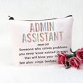 thumbnail image 2 of POFULL Administrative Assistant Cosmetic Bag Admin Assistant Appreciation Gift Office Staff Gift (Admin Assistant Bag), 2 of 7