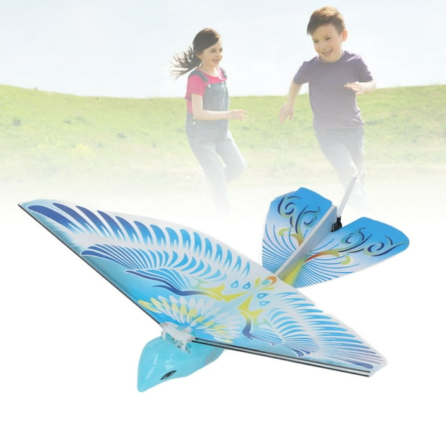 Remote Control Wings Bird, 100mAh Battery LED USB Charging Bionic Flapping Wings Bird for Outdoor Green,Blue,Pink