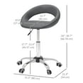 thumbnail image 3 of HOMCOM Tabouret de Salon Lunaire Hydraulique Chaise Pivotante à Roulettes Tabouret de Bar de Pub pour Tatouage, 3 of 10