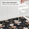 thumbnail image 3 of Goofa Dish Drying Mat Super Absorbent Drying Mat Large Dish Drying Mats for Kitchen Counter Easy Clean Dish Mat Kitchen Drying Mat 16" x 18" ( Lilies Flowers ), 3 of 6