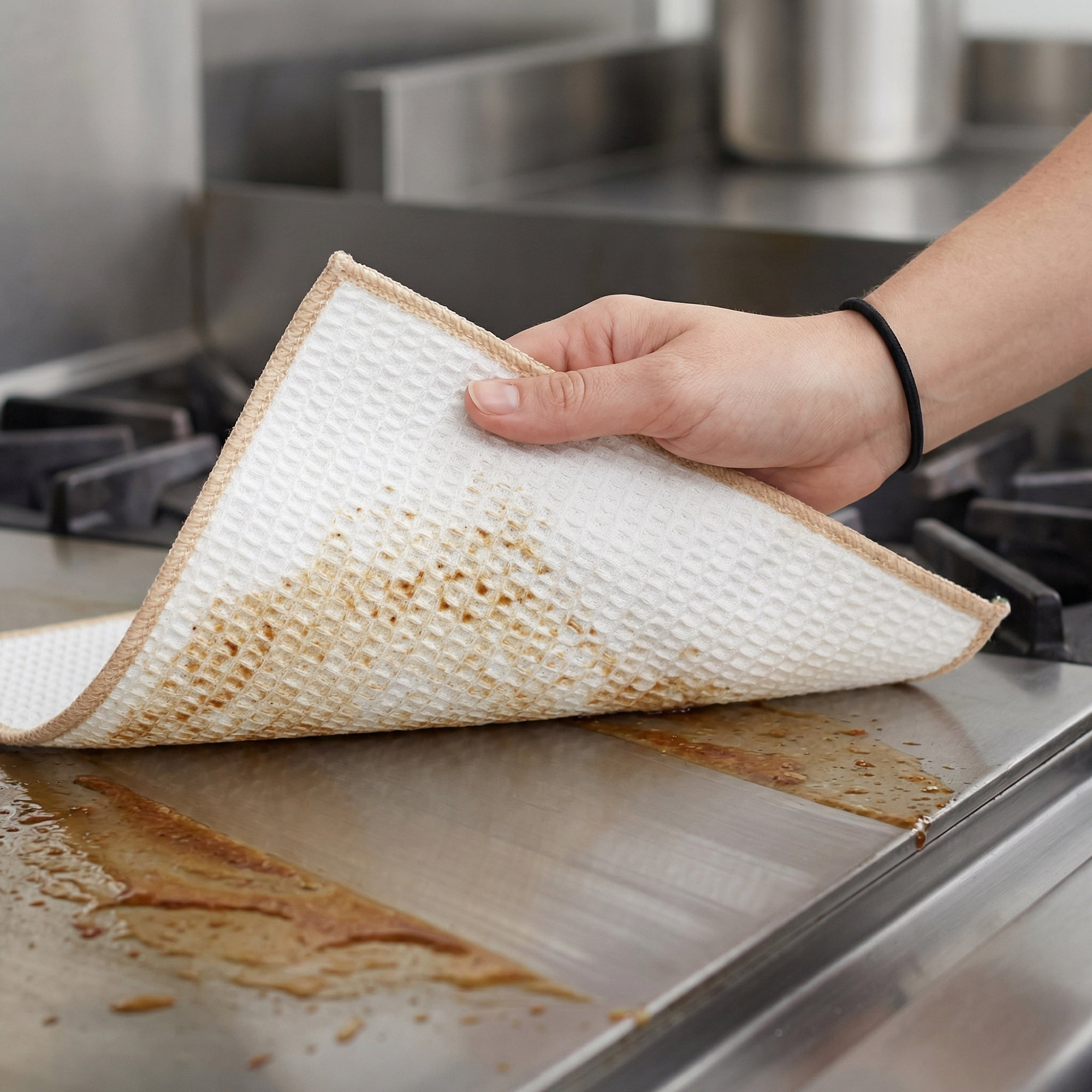 Unique Bargains Wood Fiber Kitchen Cleaning Dish Cloth 6 Pack Coffee 12" x 12"