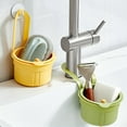 thumbnail image 3 of Wall-Mounted Kitchen Sink Draining Basket | Hanging Strainer Organizer | Space-Saving Filter Screen for Rinsing Vegetables, Fruits, Pasta, Utensils | Durable Rustproof Material | Easy Install, 3 of 9
