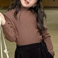 thumbnail image 5 of Mceream Boys Grils Striped Long Sleeve Tshirts Mock Neck Undershirts Tops Basic Casual Shirt Warm Comfy Clothes Tees Back to School Uniform Clothes 2-16 Years, 5 of 6