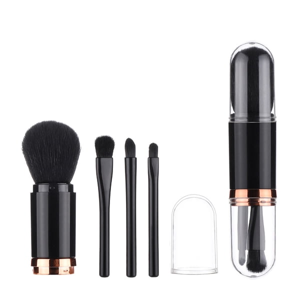 Juego de cepillo de maquillaje retráctil para el rubor de viaje contornante de la mezcla de la sombra de ojos de pulido 4 en 1 cepillos de maquillaje portátiles Inevent CE008170-02