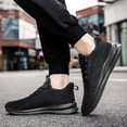 thumbnail image 5 of GLYGML Striped Knit Sneakers Lightweight Breathable Athletic Shoes with Non-Slip Sole for Running and Daily Wear, 5 of 5