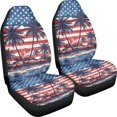 thumbnail image 3 of XYZCANDO Vintage American Flag Car Seat Covers Front Seats Breathable Soft Auto Seat Covers Auto Interior car Front Seats, Washable Protector Truck SUV, 3 of 10